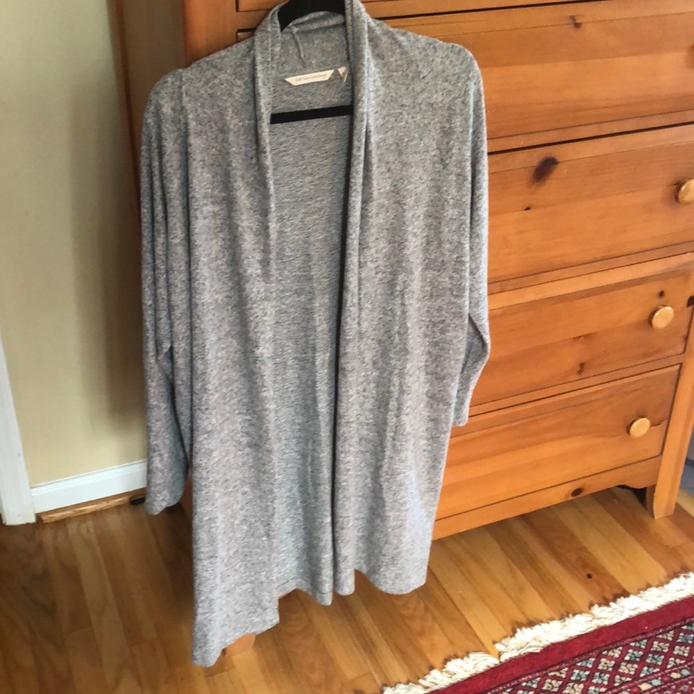 Soft Surroundings Heather Grey Sweater Cardigan